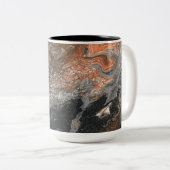 Dynamic Earth Tones and Swirls ツートーンマグカップ (正面右)