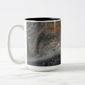 Dynamic Earth Tones and Swirls ツートーンマグカップ (左)