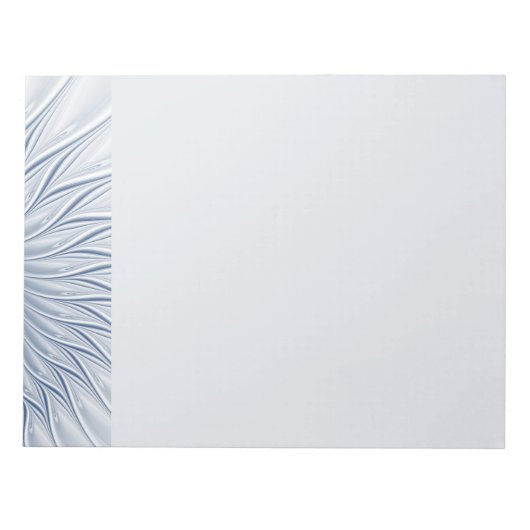 Dynamic Fantasy Abstract Blue Tones Fractal Art ノートパッド (正面)