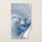 Dynamic Fantasy Abstract Blue Tones Fractal Art バスタオルセット (ハンドタオル)