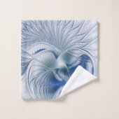 Dynamic Fantasy Abstract Blue Tones Fractal Art バスタオルセット (ウォッシュタオル)