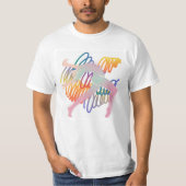  Dynamic Flow: Abstract Figure in Motion Tシャツ (正面)