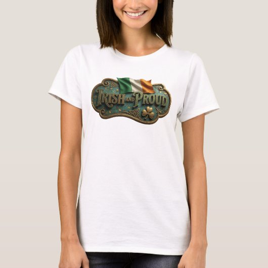 Dynamic Gold IRISH AND PROUD オーダーメイドTシャツ Tシャツ (正面)