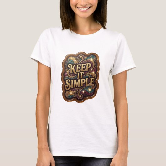 Dynamic Gold KEEP IT SIMPLE ステートメントTシャツ Tシャツ (正面)