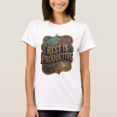 Dynamic Gold REST IS PRODUCTIVE Tシャツ (正面)