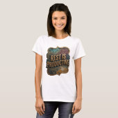Dynamic Gold REST IS PRODUCTIVE Tシャツ (正面フル)