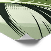 Dynamic Green Abstract Wave Design ポスター (角)