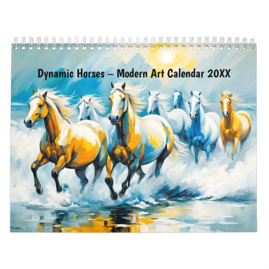 Dynamic Horses – Modern Art Calendar 2026 カレンダー (カバー)