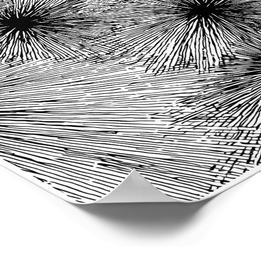 Dynamic Ink Splatter Abstract Coloring Page  ポスター (角)