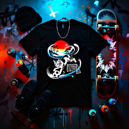 Dynamic Japanese Soccer Cat for sports fan gifts トライブレンドＴシャツ