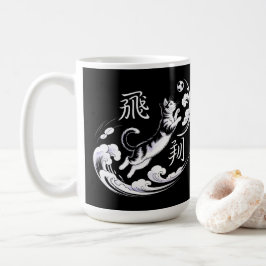 Dynamic Leaping Cat Mug - for Cat Lovers & Soccer  コーヒーマグカップ