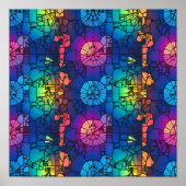 Dynamic Luminous Abstract Art Wall Decor Print ポスター (正面)