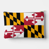 Dynamic Maryland State Flag Graphic on a アクセサリーポーチ (裏面)