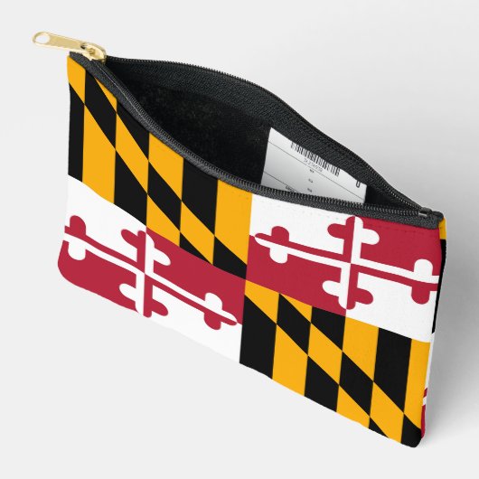 Dynamic Maryland State Flag Graphic on a アクセサリーポーチ (見開き)