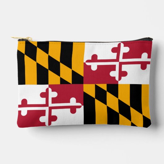 Dynamic Maryland State Flag Graphic on a アクセサリーポーチ (正面)
