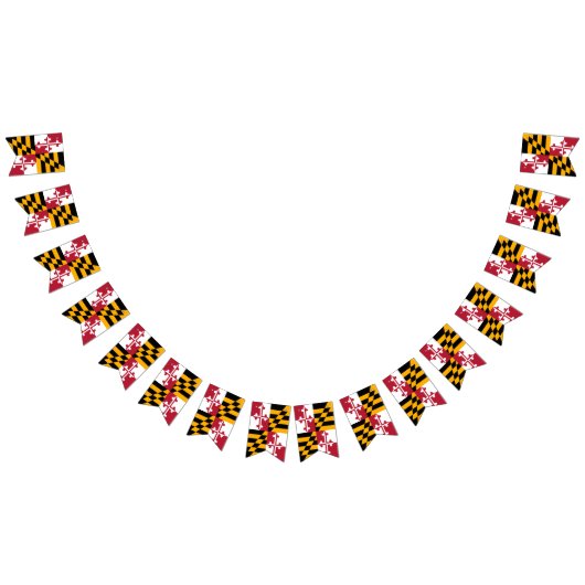 Dynamic Meryland State Flagのグラフィックオン バンティングフラッグ (全)