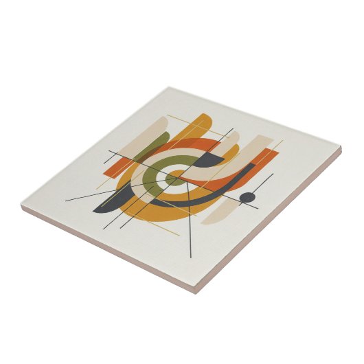 Dynamic Mid-Century Modern Abstract #2 ID1224 タイル (側面)