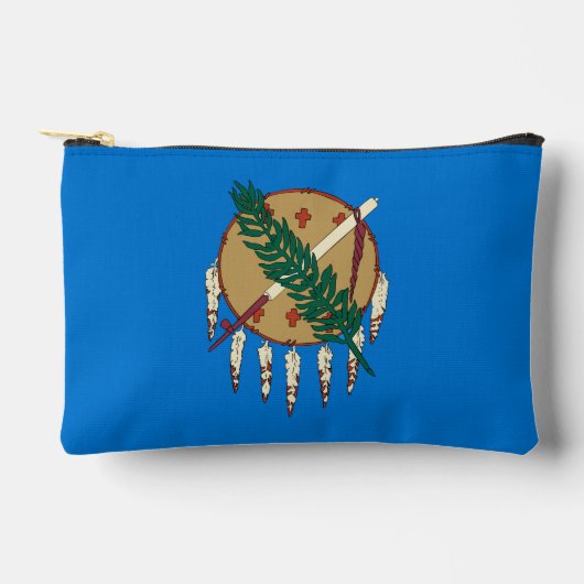 Dynamic Oklahoma State Flag Graphic on a アクセサリーポーチ (正面)
