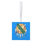 Dynamic Oklahoma State Flag Graphic on a キューブオーナメント (右)