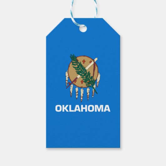 Dynamic Oklahoma State Flag Graphic on a ギフトタグ (正面)