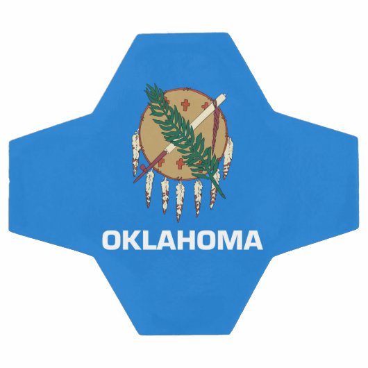 Dynamic Oklahoma State Flag Graphic on a サッカーボール (フラット)