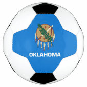 Dynamic Oklahoma State Flag Graphic on a サッカーボール (正面)