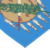 Dynamic Oklahoma State Flag Graphic on a ショートテーブルランナー (コーナー)