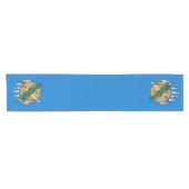 Dynamic Oklahoma State Flag Graphic on a ショートテーブルランナー (横)