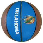 Dynamic Oklahoma State Flag Graphic on a バスケットボール (縦)