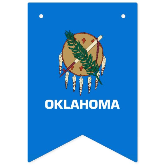 Dynamic Oklahoma State Flag Graphic on a バンティングフラッグ (第1の旗)