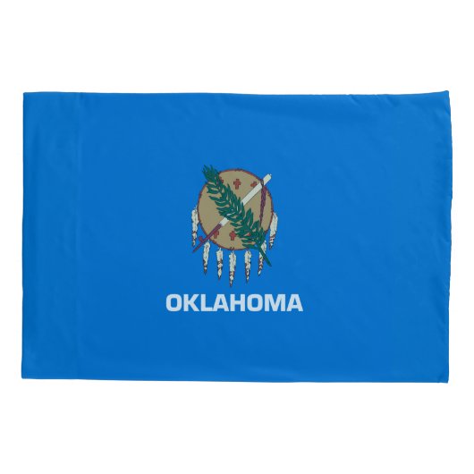 Dynamic Oklahoma State Flag Graphic on a 枕カバー (裏面)