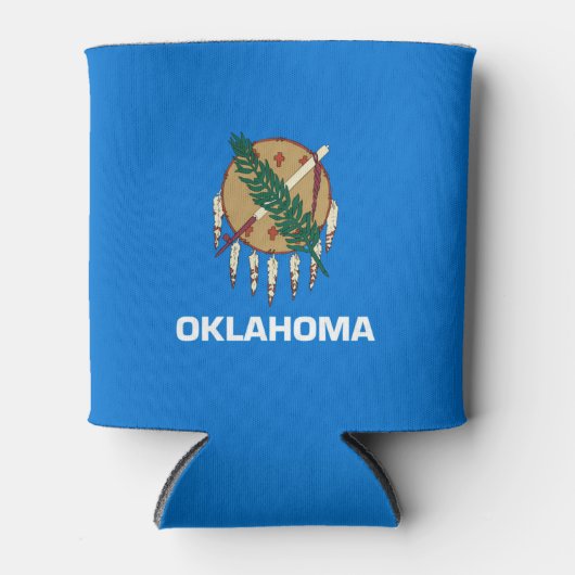 Dynamic Oklahoma State Flag Graphic on a 缶クーラー (正面)