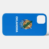 Dynamic Oklahoma State Flag Graphic on a Case-Mate iPhoneケース (裏面 (横))
