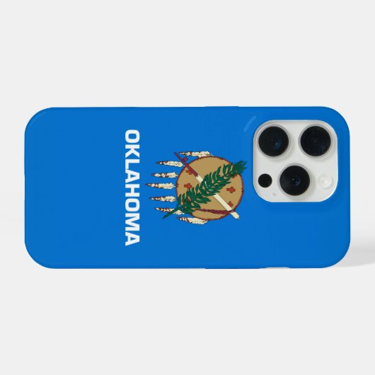 Dynamic Oklahoma State Flag Graphic on a iPhoneケース (裏面横)