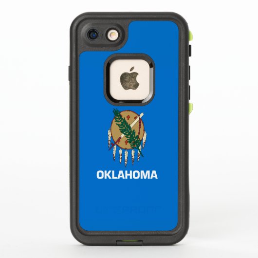 Dynamic Oklahoma State Flag Graphic on a LifeProof iPhoneケース (裏面)