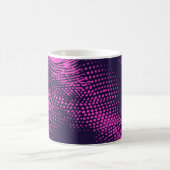 💖 Dynamic Pink & Purple Dotted Abstract Pattern コーヒーマグカップ (中央)