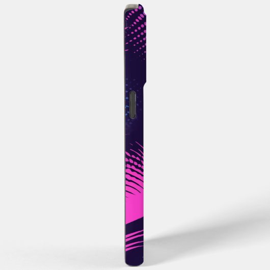 💖 Dynamic Pink & Purple Dotted Abstract Pattern  Case-Mate iPhoneケース (裏面 / 右)