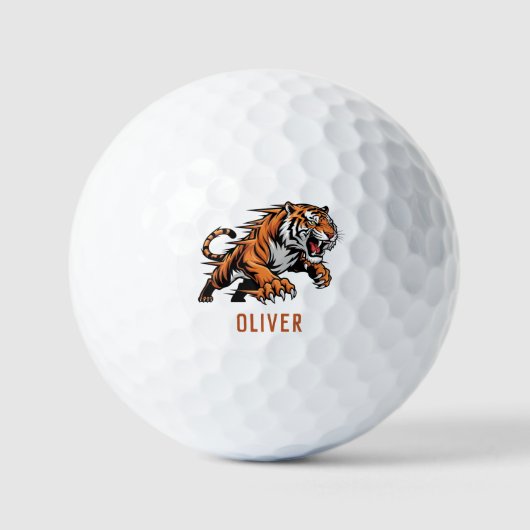 Dynamic Pouncing Tiger Mascot  ゴルフボール (正面)