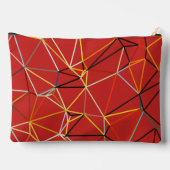 Dynamic Red Abstract Geometric Monogram アクセサリーポーチ (裏面)