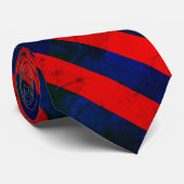 Dynamic Red Blue Striped  ネクタイ (ロール)