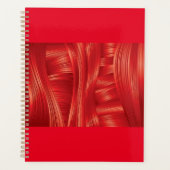 Dynamic Red Muscleテクスチャ抽象芸術。 プランナー手帳 (正面)