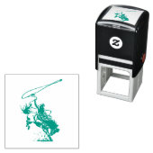 Dynamic Rodeo Cowboy & Bucking Bronco – Western  セルフインキングスタンプ (インサイチュ)