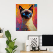 Dynamic Siamese Painting ポスター (ホームオフィス)