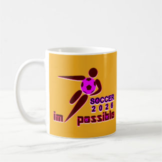 Dynamic Soccer 2026 Silhouette Design コーヒーマグカップ