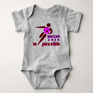 Dynamic Soccer 2026 Silhouette Design ベビーボディスーツ