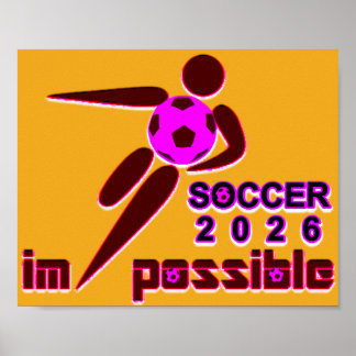 Dynamic Soccer 2026 Silhouette Design ポスター