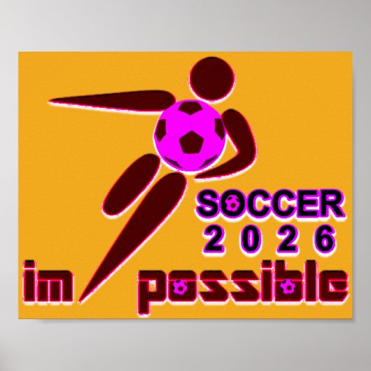 Dynamic Soccer 2026 Silhouette Design ポスター (正面)