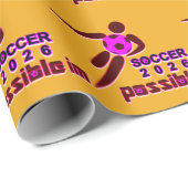 Dynamic Soccer 2026 Silhouette Design ラッピングペーパー (ロールコーナー)