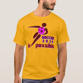Dynamic Soccer 2026 Silhouette Design Tシャツ (正面)