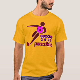 Dynamic Soccer 2026 Silhouette Design Tシャツ